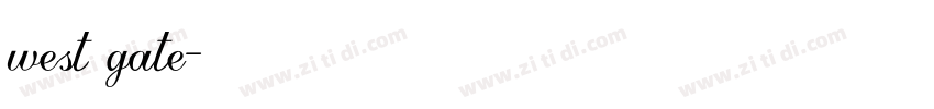 west gate字体转换
